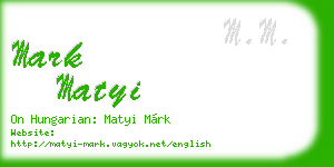 mark matyi business card